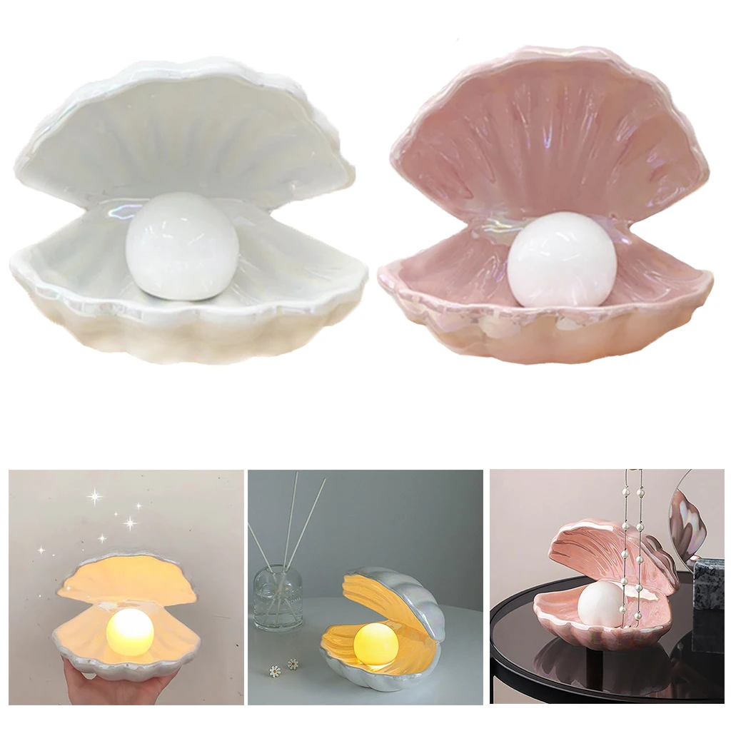 

Shell LED Night Light Battery Powered Bedside Lamp Kids Home Bedroom Gifts