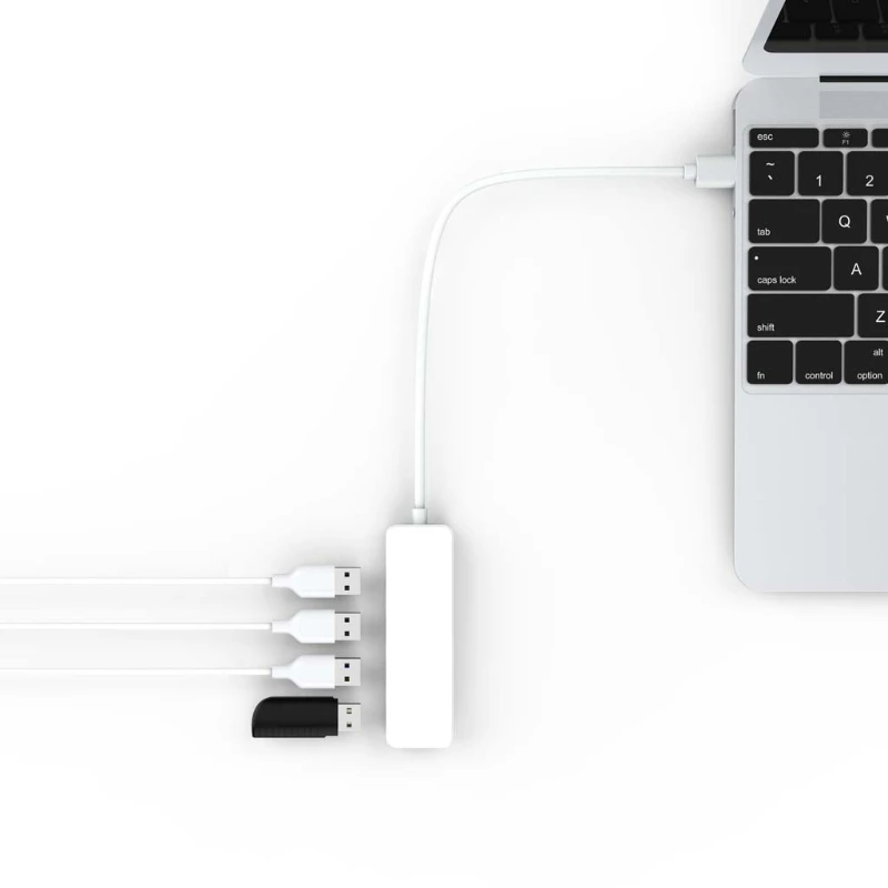 

USB 2.0 4 Ports Hub Extension Splitter Adapter for Laptop PC Computer Charger