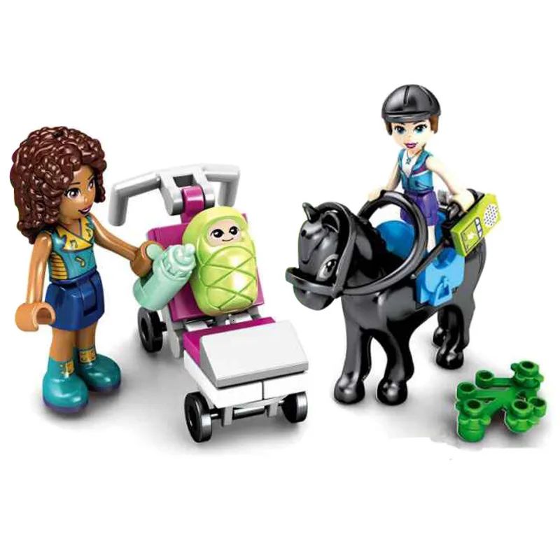 SY1186 8 шт./компл. Heartlake Mia Andrea Olivia Horse Vespa Boat Bike Building Block фигурки из блоков игрушки для