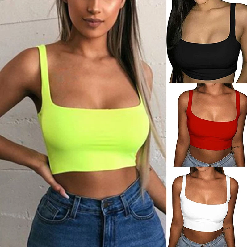 

Women's Summer Sexy Polyester Strap Top, Sleeveless Tank Top With Slash Collar For Party And Beach, Women's And Girls' Tank Top
