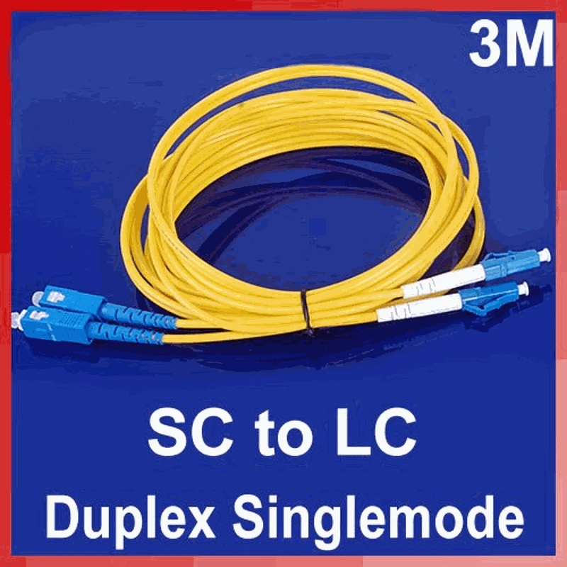 

Duplex Singlemode Jumper Cable LC-SC LC To SC Fiber Optic Optical Patch Cord