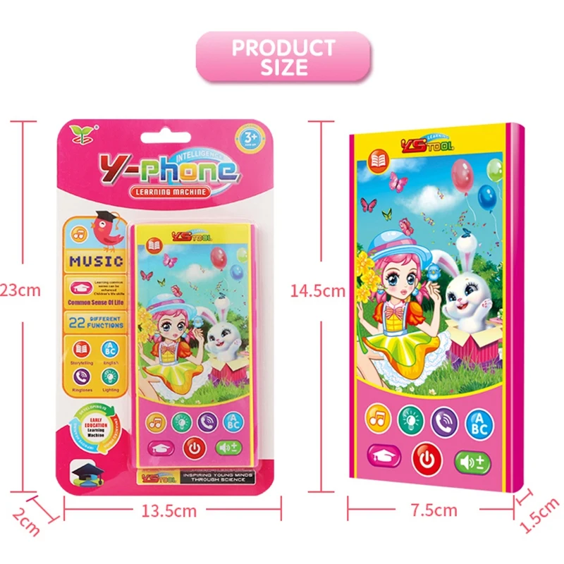 Детский телефон для детей умный экран проекционная игрушка многофункциональная