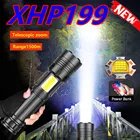 Новинка, мощный светодиодный фонарик XHP199, фонарик XHP160 XHP90, супер мощсветильник яркий тактический фонарь с зарядкой от Usb, ручная лампа