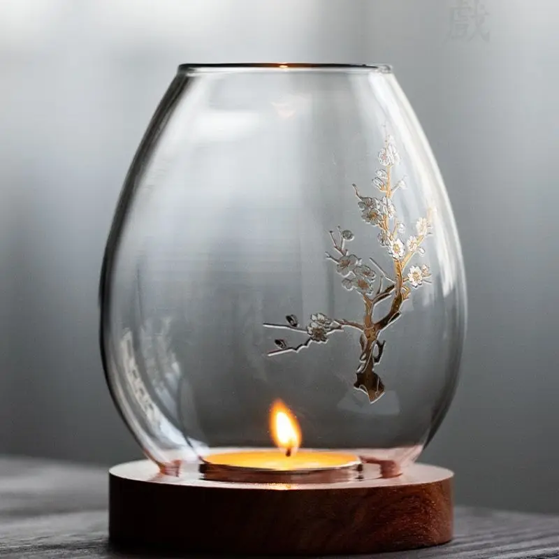 Современный уникальный подсвечник маленький стеклянный романтический