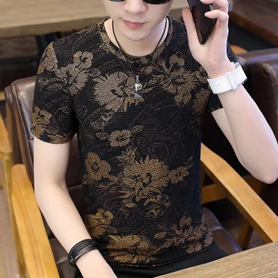

Summer men's business casual short sleeve t-shirt 2889