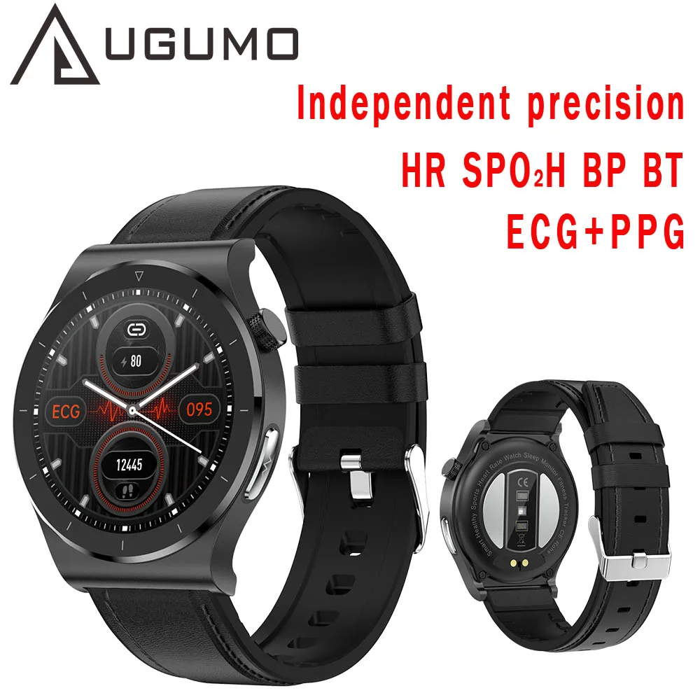 

Смарт-часы UGUMO E20 мужские с функцией измерения ЭКГ, уровня сахара в крови и давления