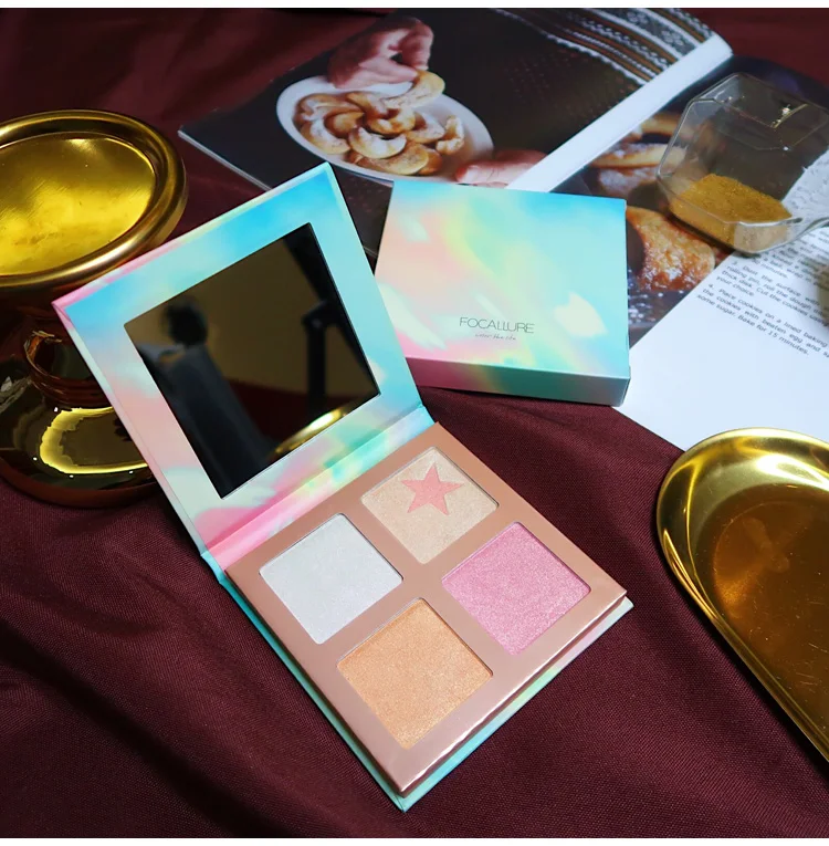 Осветлитель для лица косметика Блестящий мерцающий хайлайтер палитра пудры