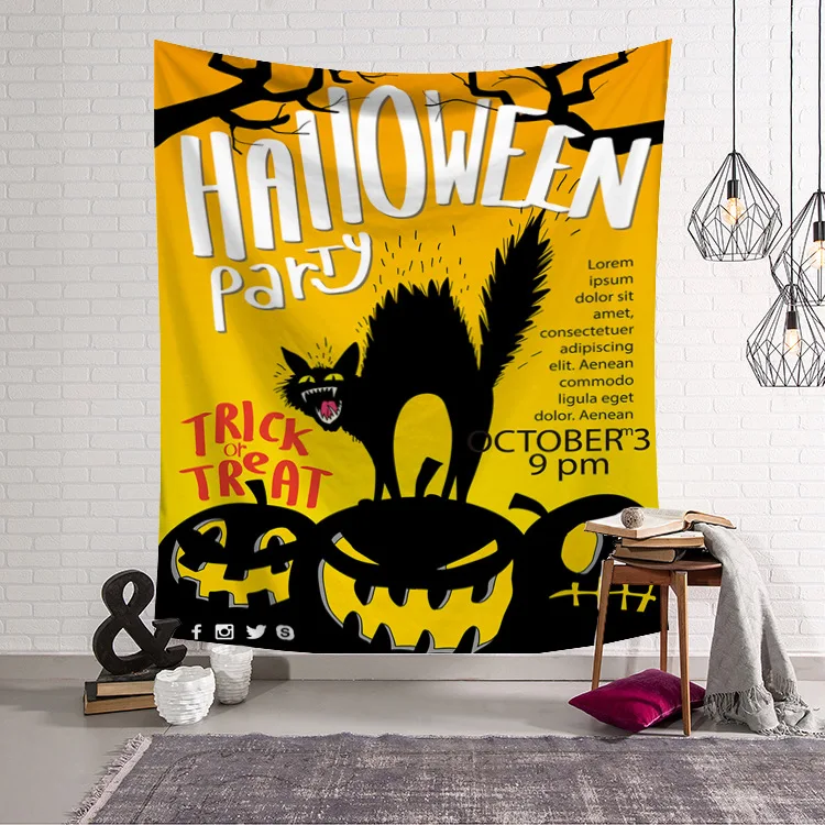 Сахарный Череп гобелен Хэллоуин трюк лечения ужас призрак настенный Декор для