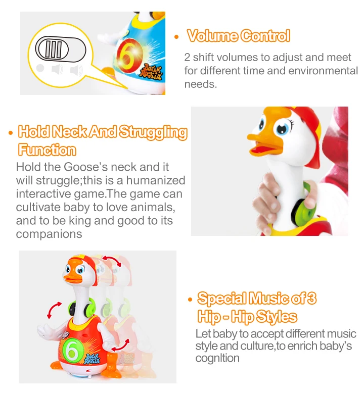 HOLA TOYS 828 детские игрушки Электрический хип-поп танец чтение и кукольный театр и интерактивные качели Гусь Дети Обучающие игрушки, подарки