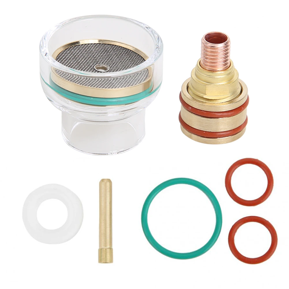 

TFM53NCN TIG Welding Torch Kit Glass Cup Collet Gas Lens 1.6mm/2.4mm Welding Nozzle for WP-9/20 Argon Arc Welding Torch