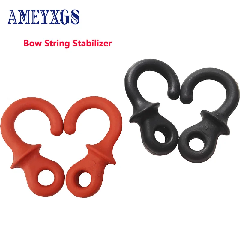 

4pcs Archery Bow String Stabilizer Tail Rubber Bowstring Damper Shock Absorber Reduce Noise for Shooting Hunting Accessories