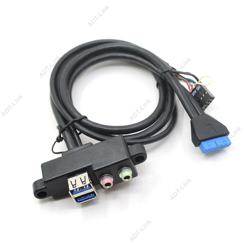 Внутренний кабель USB 3 0 PCI подключение материнской платы 2 порта USB3.0 20P в * AF + audio3.5mm