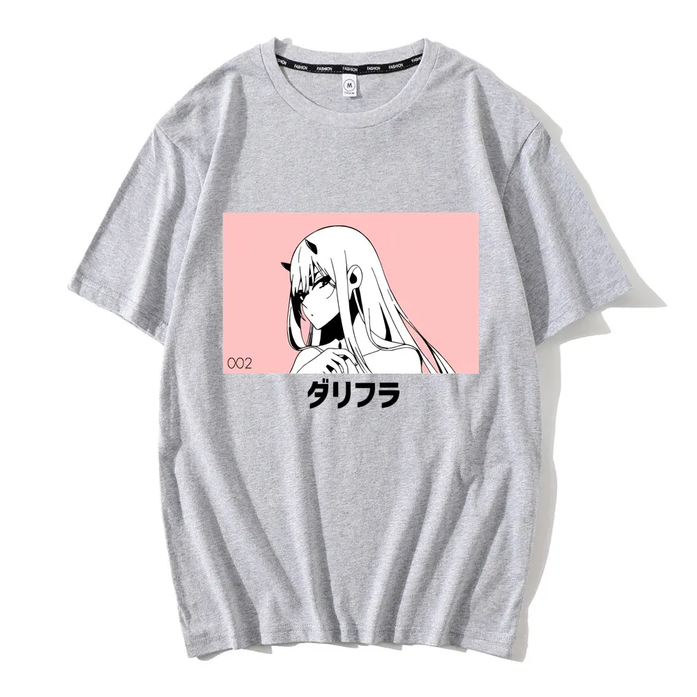 

Zero Two From Darling In The Franxx Arigatou Tshirt New Harajuku Streetwear Unisex Boyfriend Gift Men Tshirt Funny T Shirts