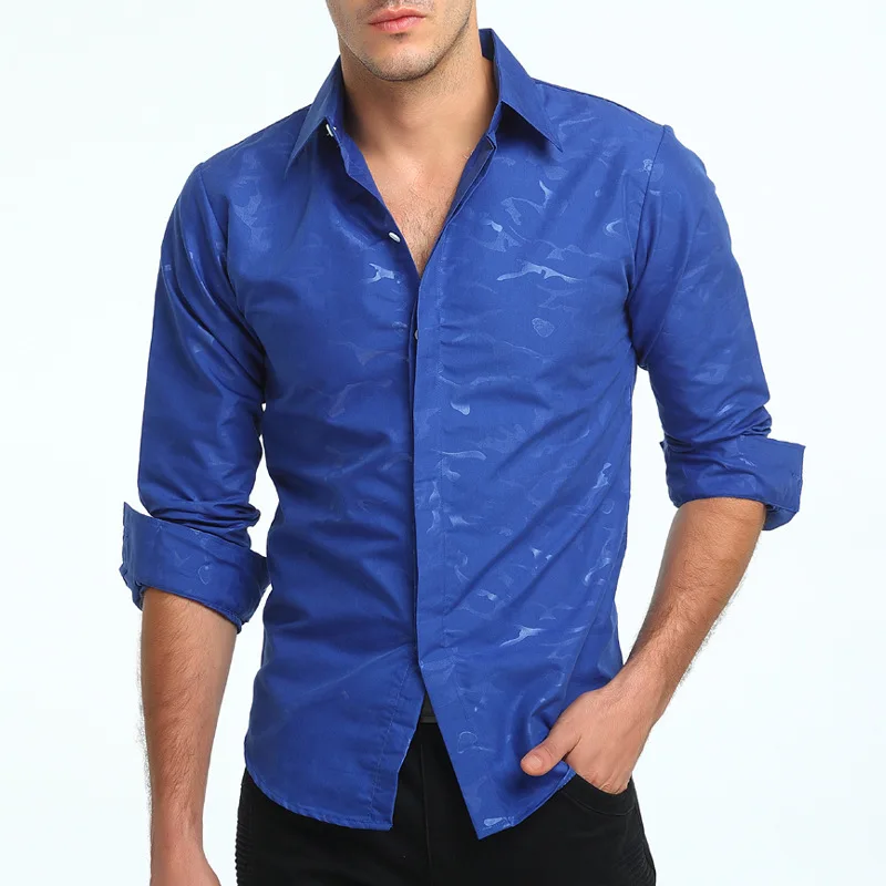 Мужская рубашка с длинным рукавом и отложным воротником камуфляжный кардиган