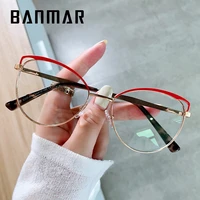 banmar cat eye metal anti blue ray glasses frame luxury brand eyewear women computer eyeglasses female myopia spectacles
