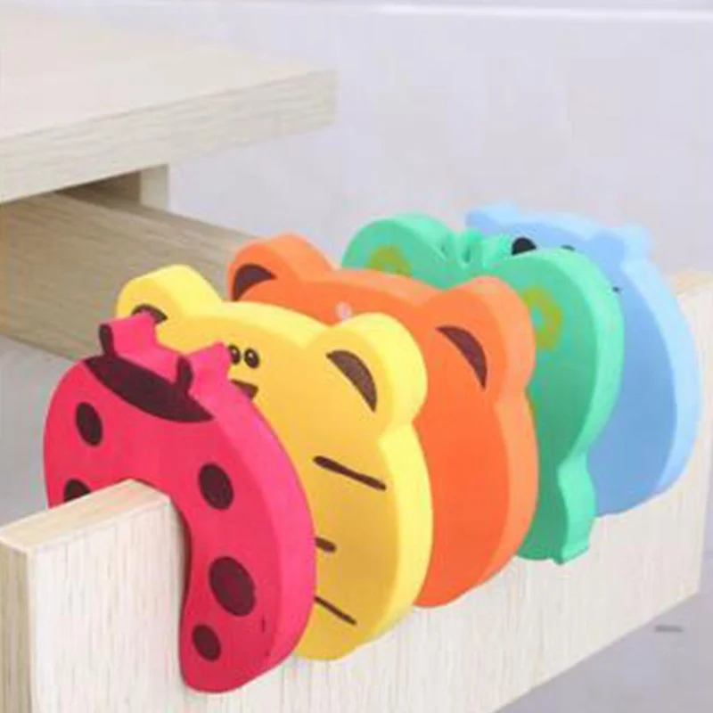 

Newborn Child Finger Protector 5Pcs/Lot Safety Door Cute Animal Protection Security Protector Stopper Baby Care Baby Card Lock