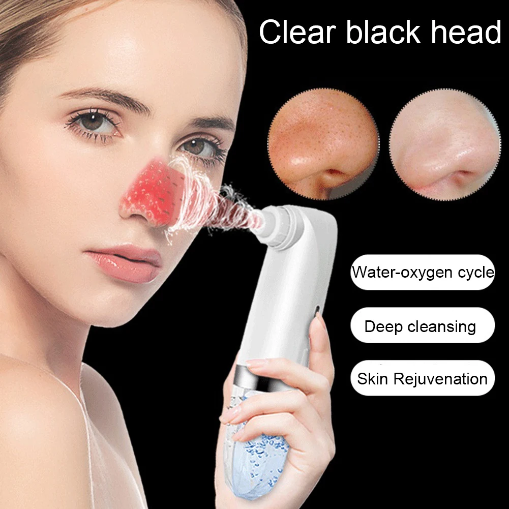 

Rechargeable Electric Blackhead Remover USB Rechargeable Pore Vacuum Cleaner Water Cycling Comedone Extractor 6 Probe 3 Tools