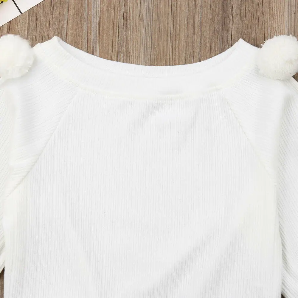 2019 г. Новая осенняя одежда из 2 предметов топы с длинными рукавами для маленьких