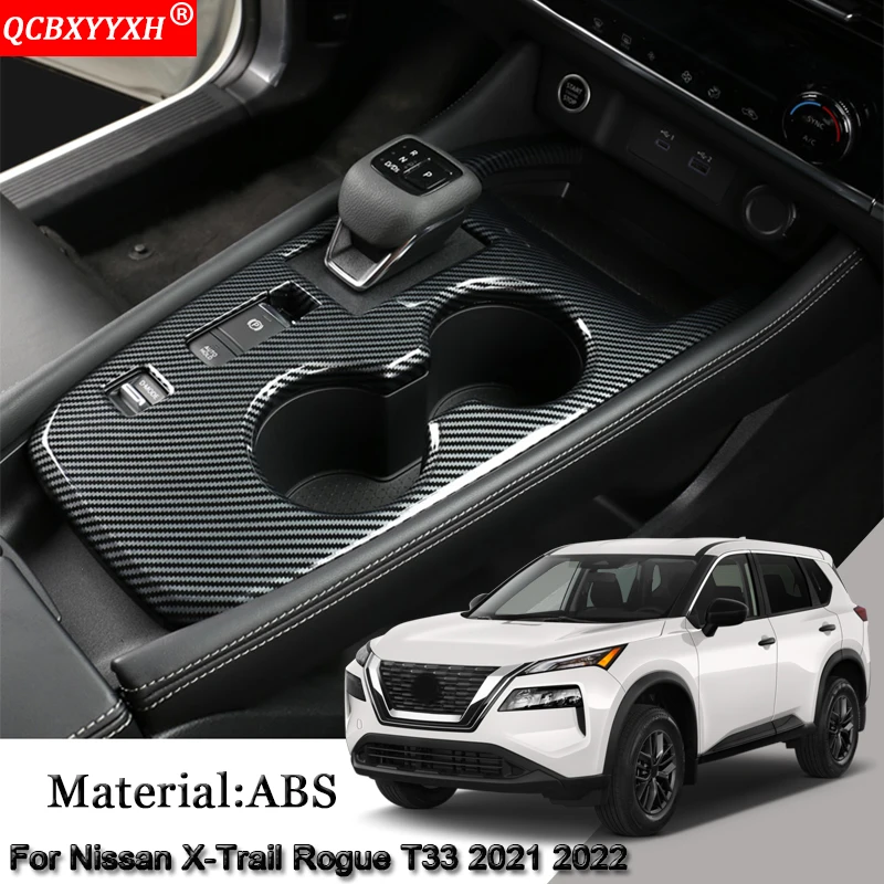 

Car Interior Gear Box Decorative Frame Sequins Cover Sticker Auto Protection Accessories For Nissan X-Trail Rogue T33 2021 2022