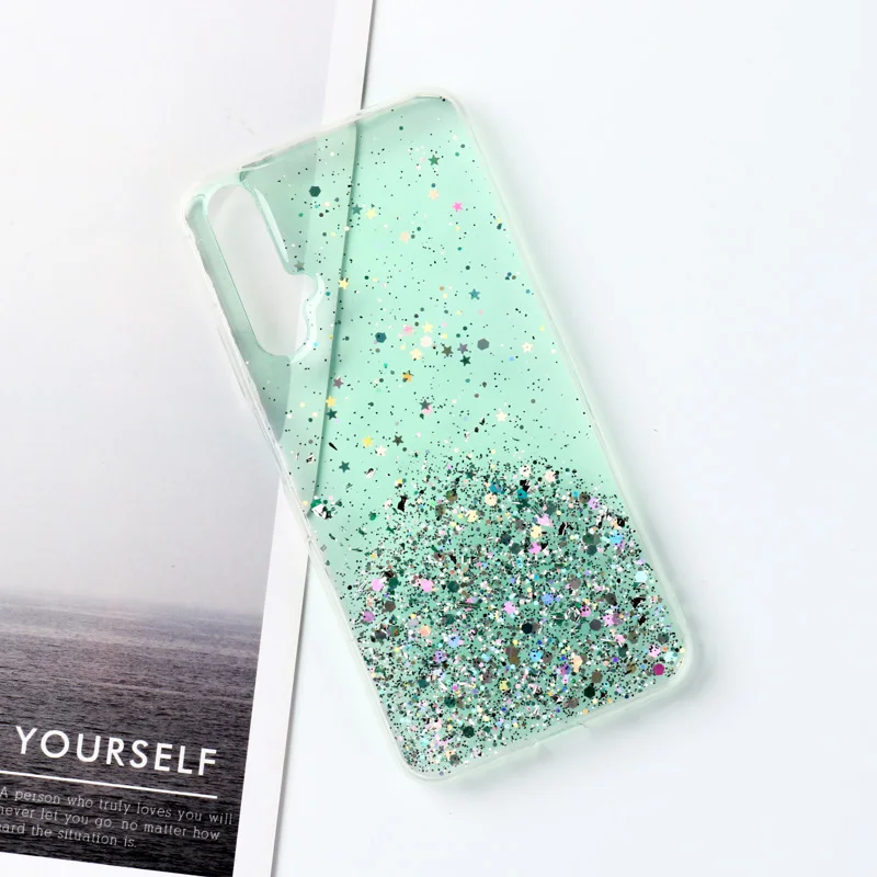 Green Звездный эпоксидный чехол для huawei Y9 Prime Y7 Y6 Y5 чехол мягкий чехол для huawei Honor 8X10 Lite 8A 9X8 S 20 Pro Чехлы бампер - Цвет: Green