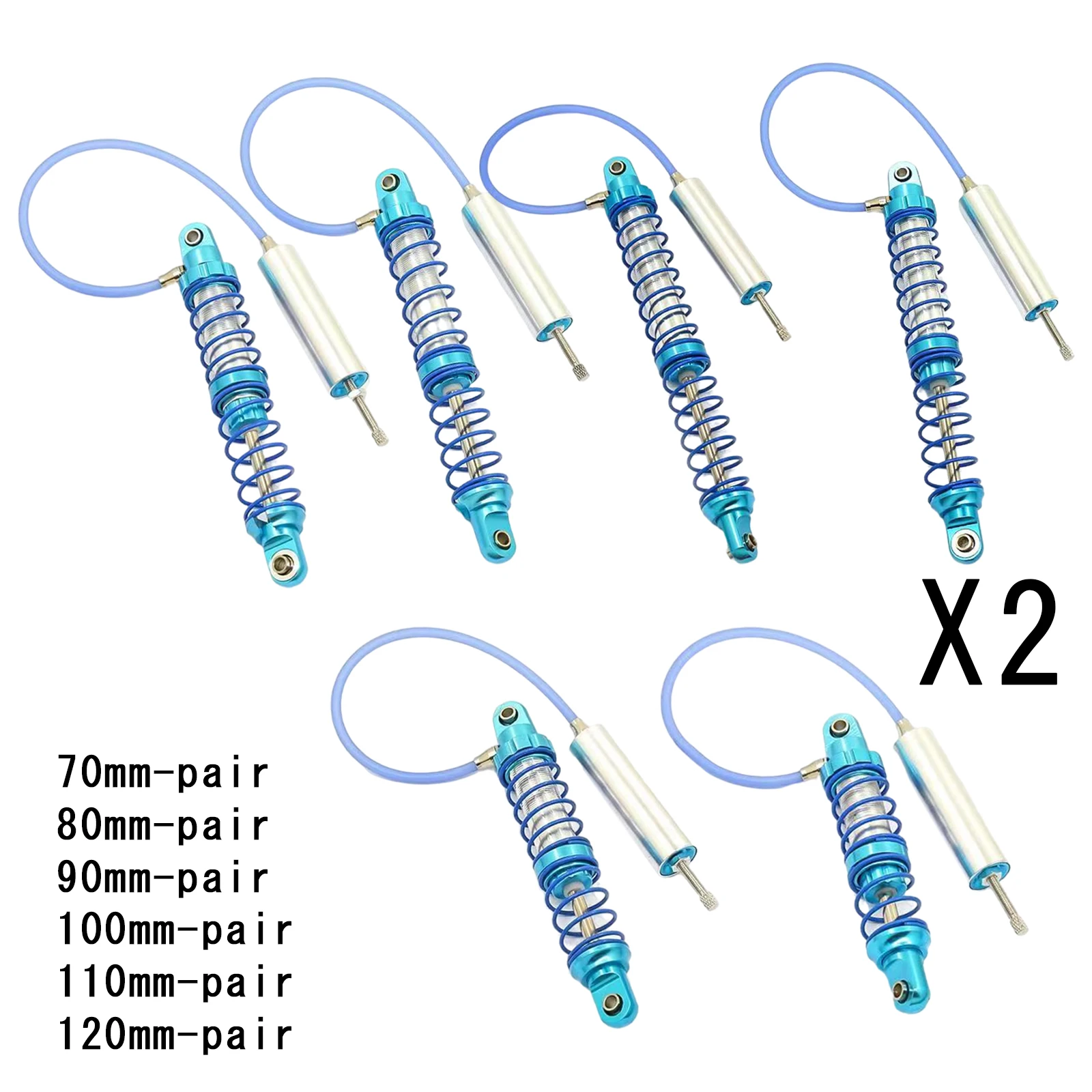 

1 Pair Negative Pressure Shock Damper Internal Springs for RGT 1/10 1/8 T4 KM2 3 D90 RC Car(Dark Blue)
