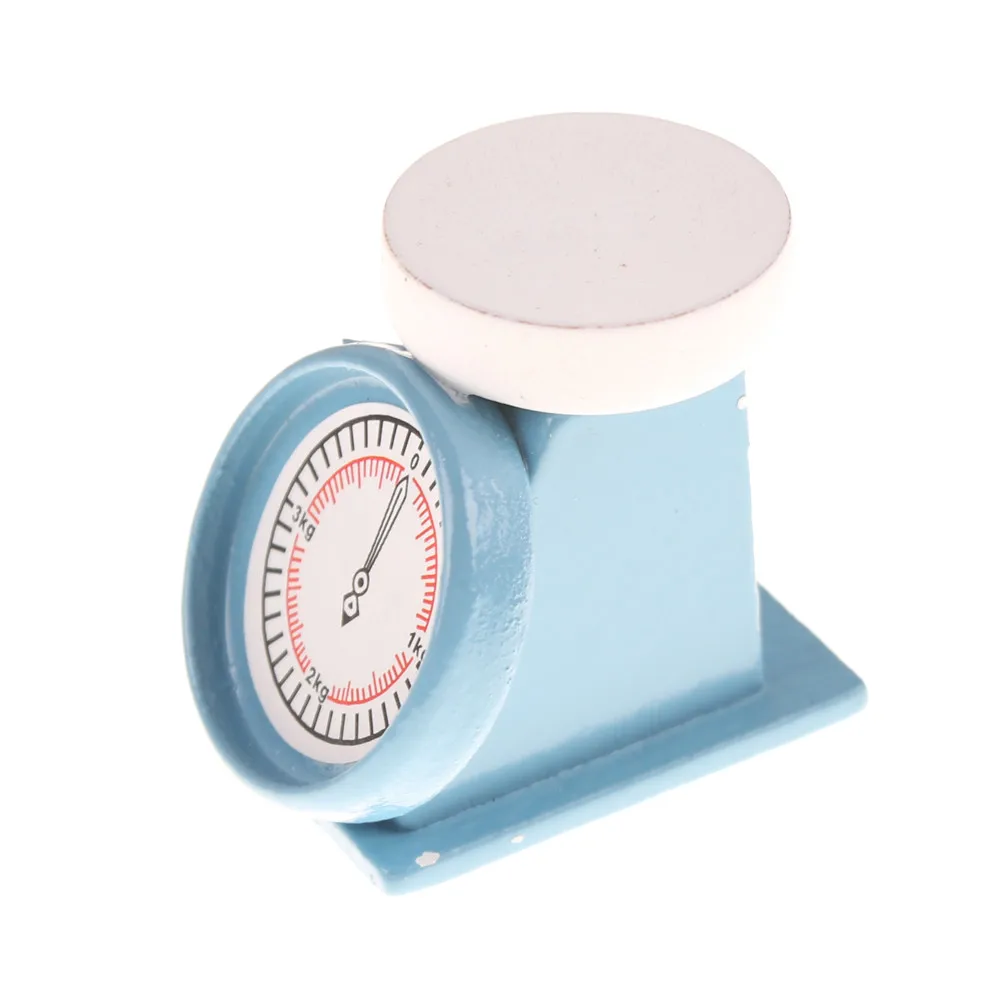 1PCS Weigh Scale Dolls House Accessories Miniature Gifts Blue Wholesale Hot Sale 1:12 | Игрушки и хобби