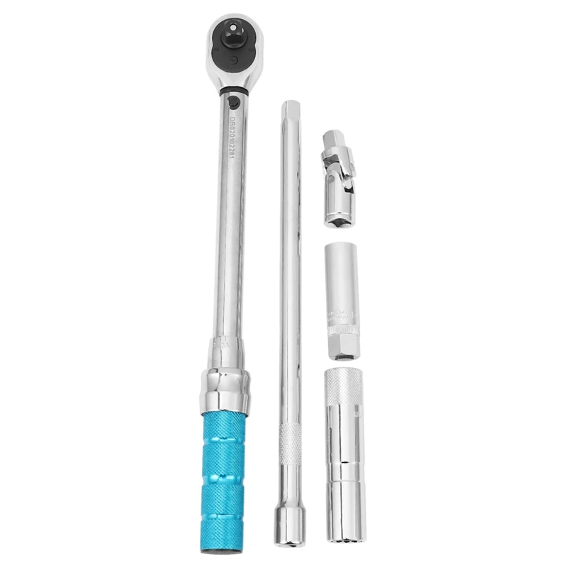 MXITA 5PCS 3/8 5-60NM Industrial Grade Magnetic Plug Set Adjustable Torque Wrench Bicycle Repair Tool