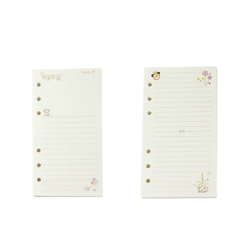 2 шт. A6 милые цветные дневники спиральные блокноты сменные листы канцелярские