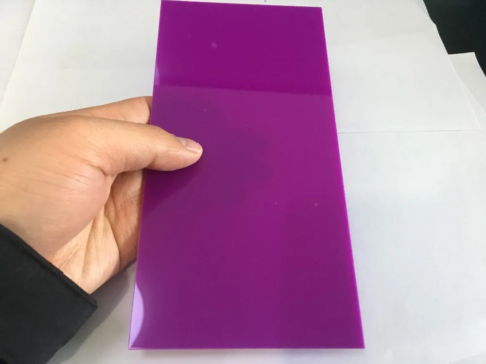 J582 9 цветов 10*20*0,23 см красочные Opacitas акриловая пластина плексиглас листовая пластиковая доска DIY Модель Россия - Цвет: purple