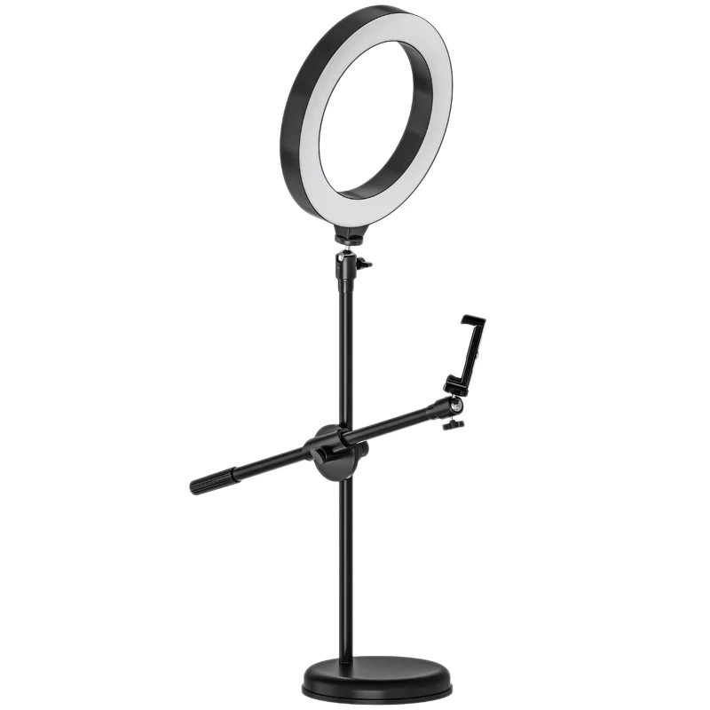 

Selfie Ring Light,Dimmable LED Ring Flash Light with Monopod for Live Streaming/Video/ Makeup LED Ring Light