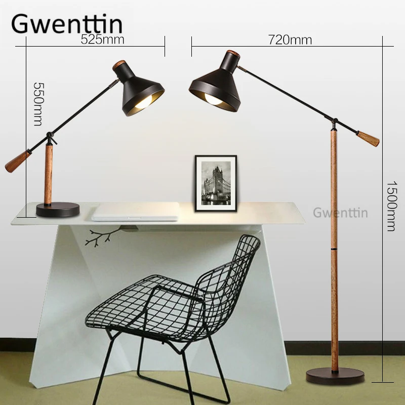 Скандинавская деревянная Напольная Лампа современные светодиодные
