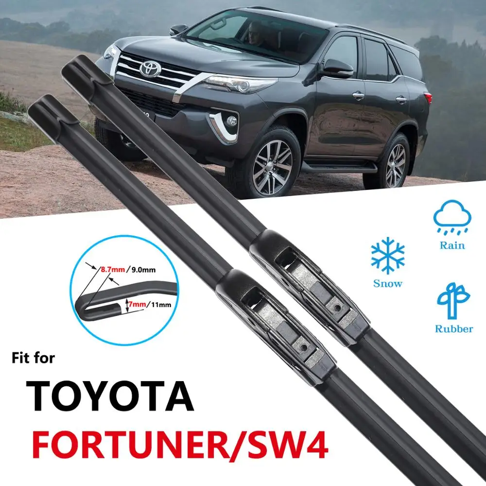 

for Toyota Fortuner SW4 AN50 AN60 AN150 AN160 2005~2020 Wipers Blade Car Accessories Windshield Wipers 2006 2015 2016 2018 2019