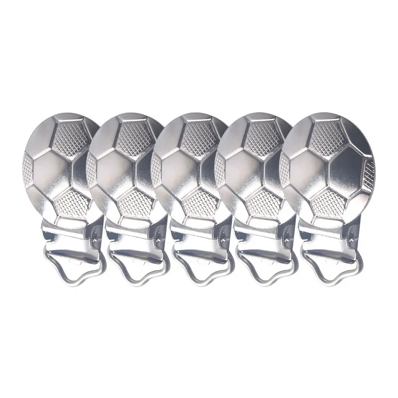 Soporte para chupete de beb&eacute;, Clips de Metal para chupete, bonitos Clips de suspensi&oacute;n, ganchos redondos para chupete, accesorio de cadena para chupete, 5 unids/lote-3