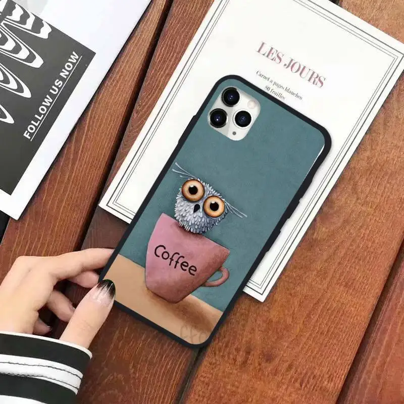 

Cute Owl Lover Cartoon pattern Phone Case for iPhone 11 12 pro XS MAX 8 7 6 6S Plus X 5S SE 2020 XR