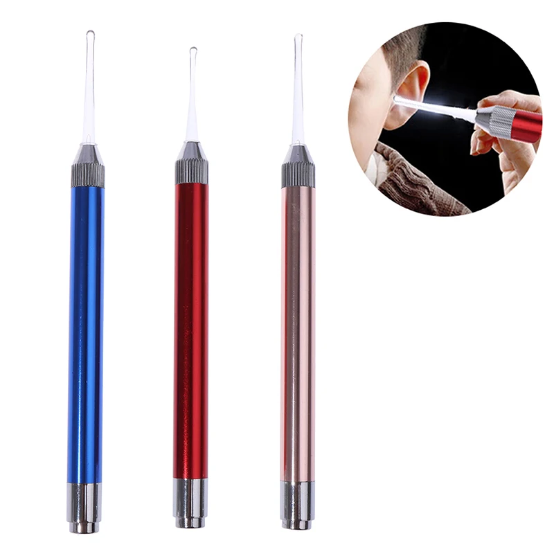 

1Pcs Ear Cleaner Ear Wax Removal Tool Flashlight Earpick Ear Cleaning Earwax Remover Ear Curette Light Spoon
