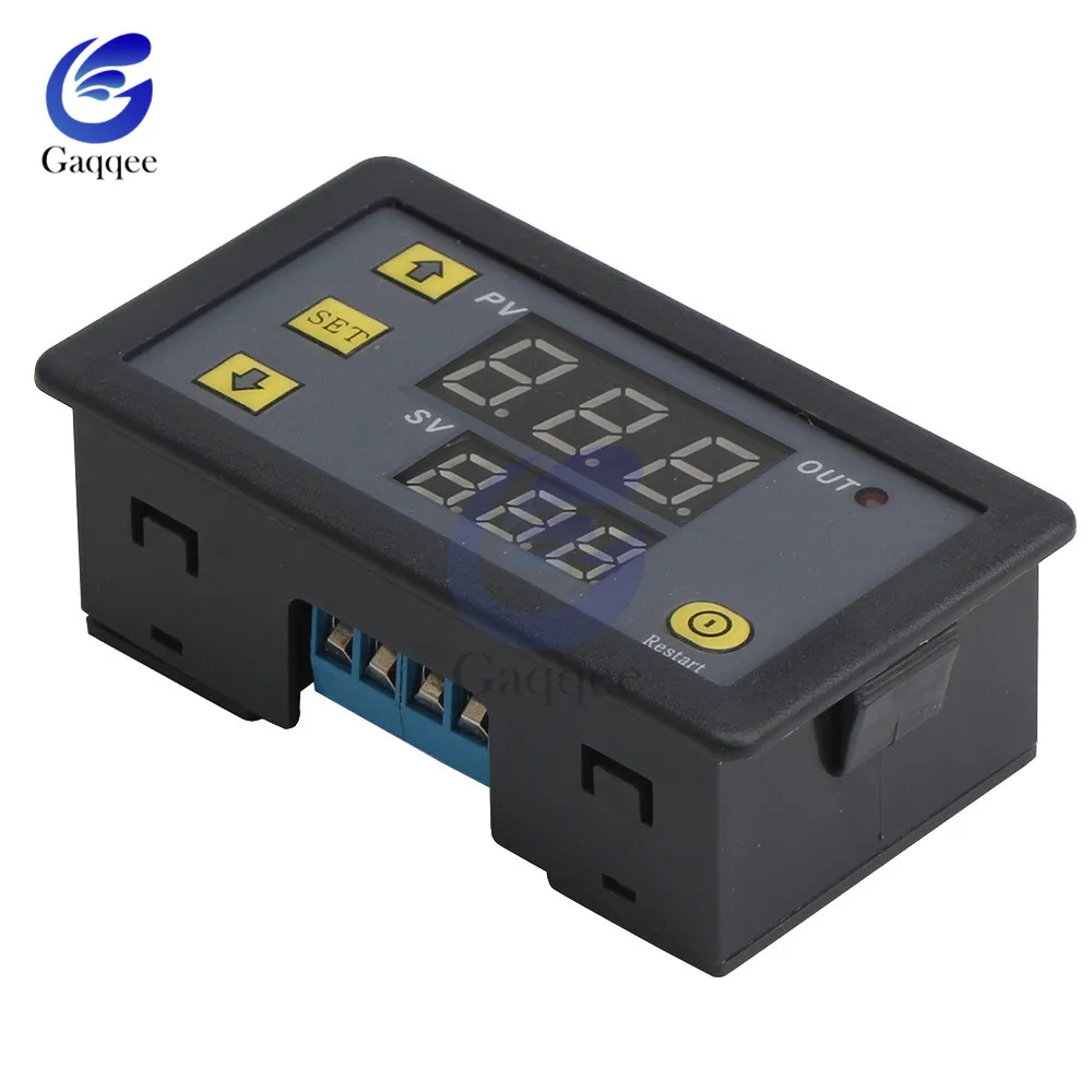 Цифровой Реле времени с задержкой 110 В 220 перем. Тока двойной светодиодный дисплей