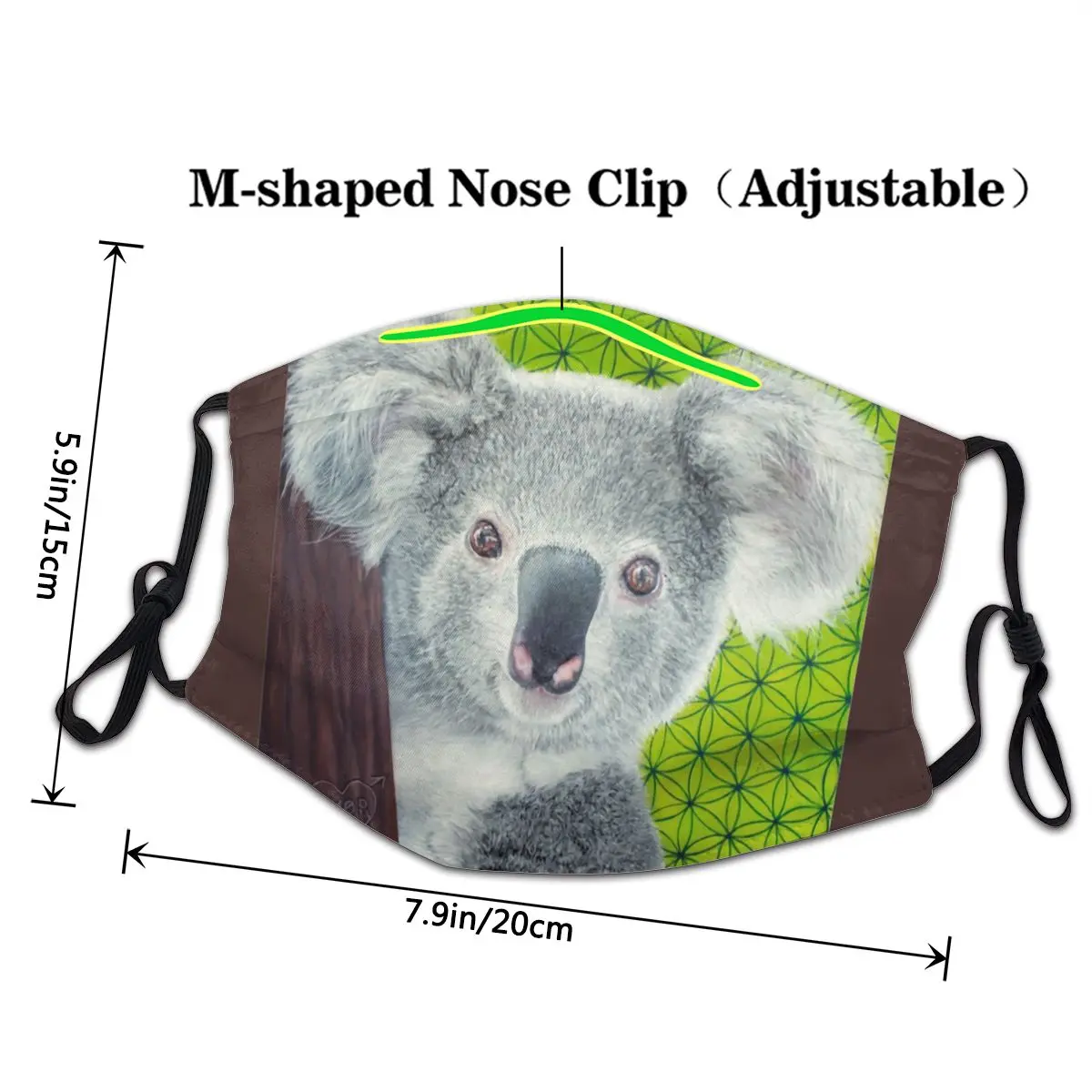 Неодноразовая маска для лица Koala с животными медведем мужская женская