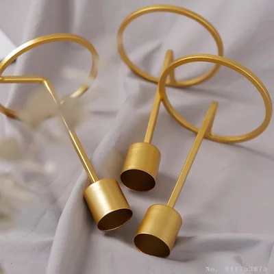 Новинка 2021 металлические подсвечники золотой подсвечник Модный свадебный
