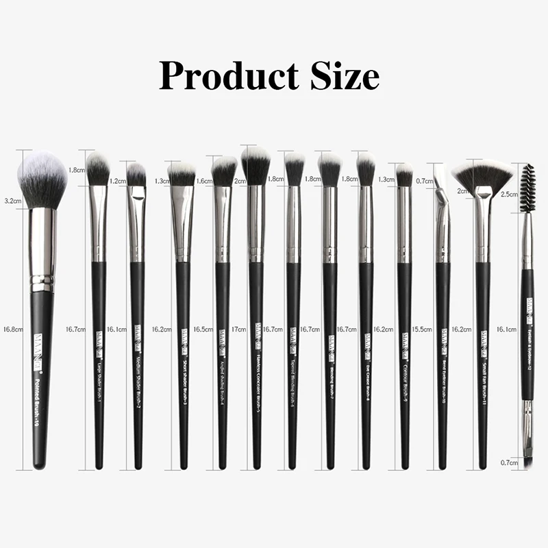 Набор кистей для макияжа 13 шт. смешивания теней подводки ресниц бровей | Красота и
