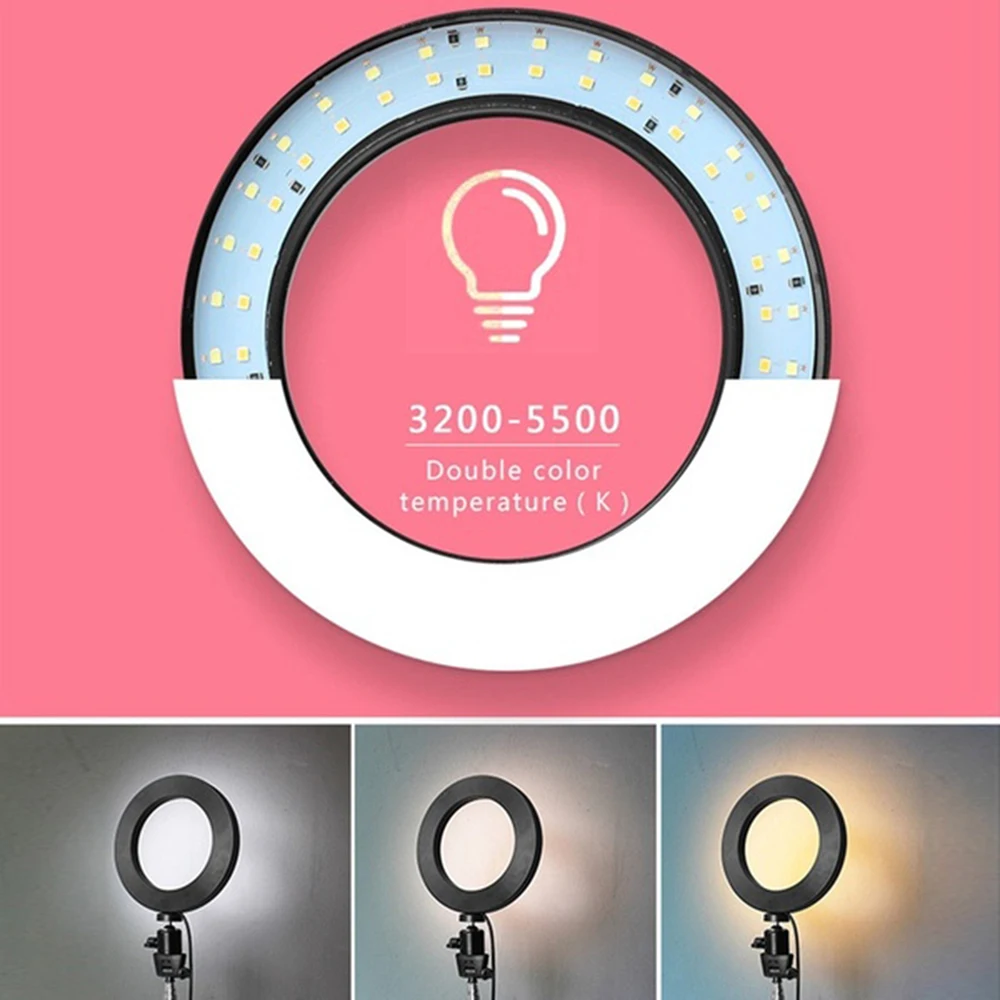 

USB Selfie Fill-in Light Ring LED 3 Mode 5500K Dimmable Selfie Ring Light Fill Light Mobile Phone Live Light Make Up Ring Light