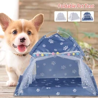 cute kitten small dog teepee house pet tent cave bed kennel detachable waterproof tent house pet supplies