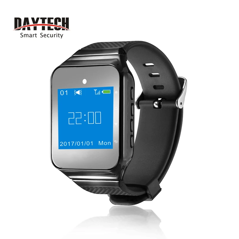 

DAYTECH Wireless Waiter Calling Pager Caregiver Watch Coaster Pager Watch Receiver System For Hotel/Restaurant Service（SW05BL）