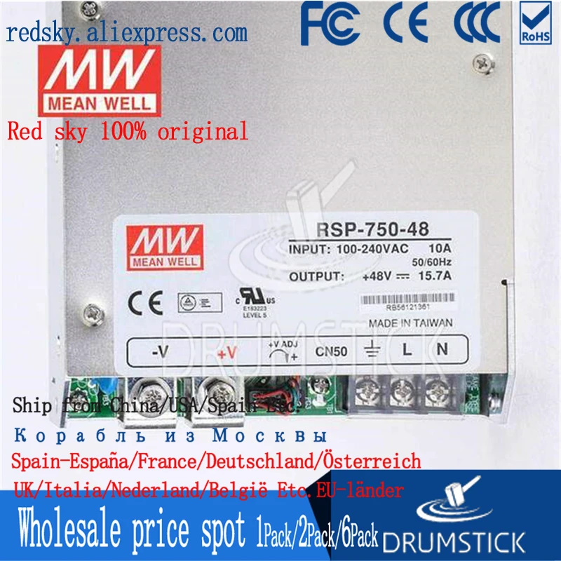 Специальное предложение означает хорошо RSP-750-48 48 В 15.7A meanwell RSP-750 753 6 Вт один выход
