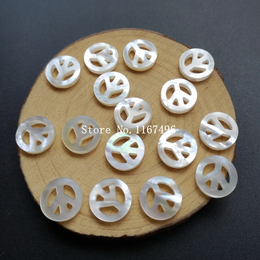 100 шт./лот 10 мм Мир знак Швабра бусины Природа перламутр ракушки для DIY ювелирных