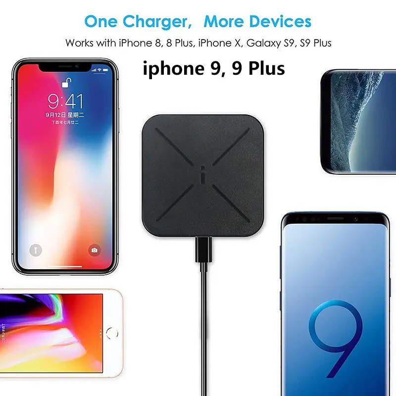 Беспроводное зарядное устройство QI для iPhone 10 Вт USB-подставка Apple Быстрое