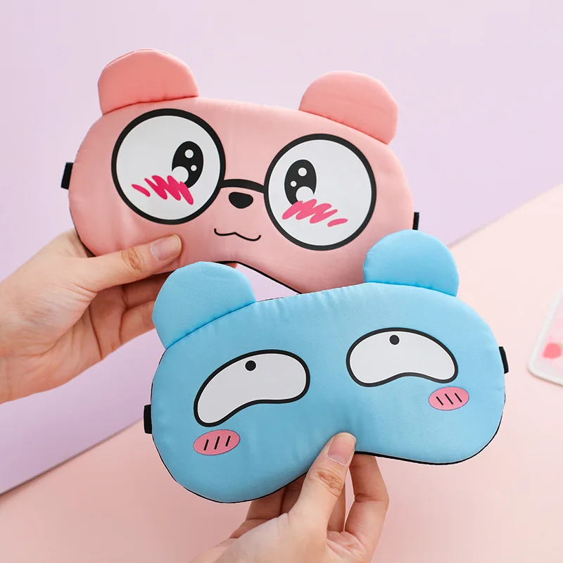 Маска для сна кошачий глаз хлопковая повязка милые повязки на глаза отдыха в