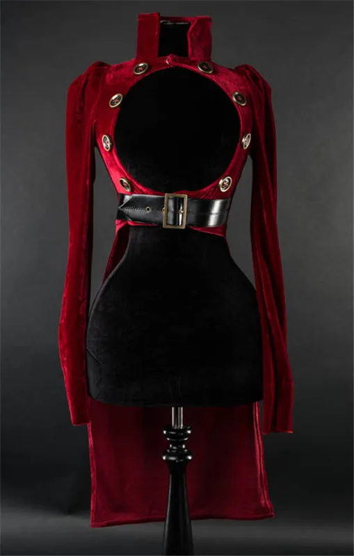 Женский винтажный Готический викторианский средневековый смокинг с длинными