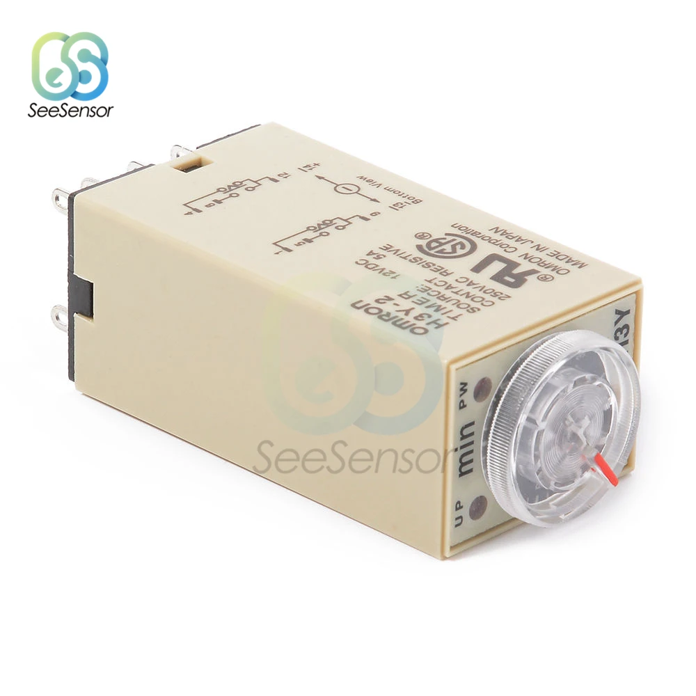 Стандартное реле времени задержки 12 В постоянного тока базовое гнездо PYF08A 0 30