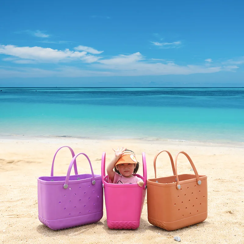

Dropshipping Extra Large Beach Bags Leopard Printed EVA Basket Women Large Capacity Summer EVA Beach Bag Totes For Women