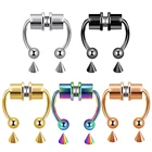 Кольцо для имитации пирсинга носа женское из сплава, носовой перегородки, пирсинг, носовой перегородки, подарочное ювелирное изделие, Модный Магнитный имитационный пирсинг, 2021